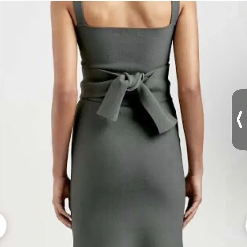 Scanlan Theodore crepe knit green dress M beautiful color - Picture 3 of 11